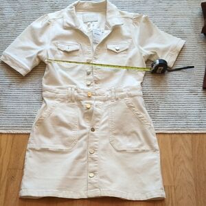 PAIGE Ivory Short Sleeve Dress